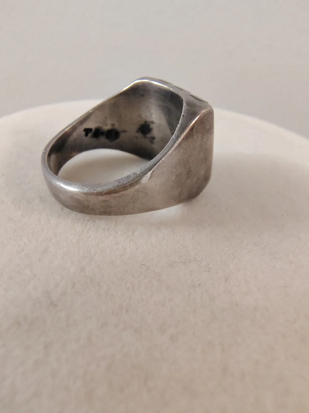 Vtg Taxco Sterling Silver Black Onyx Bar Channel Inlay Modernist Ring Sz 6 TA-61